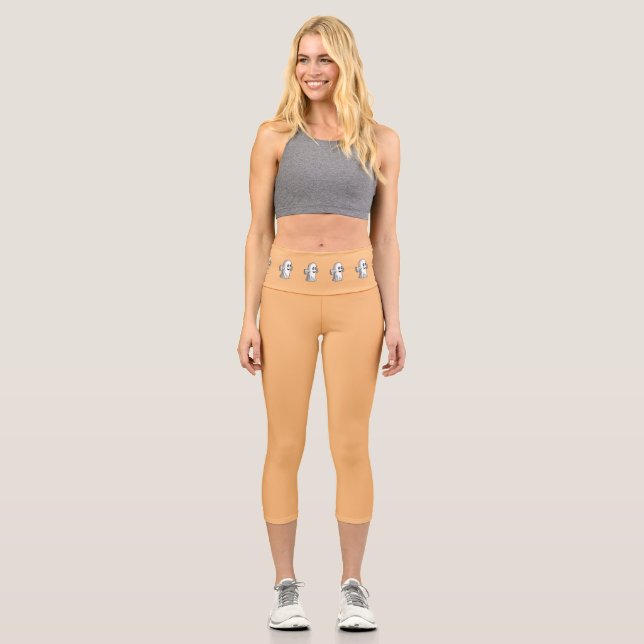 Leggings Capri Pequeño Fantasma Adorable (Anverso)