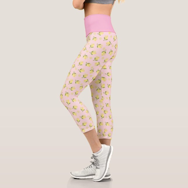 Leggings Capri Pequeño Limón Rosa (Izquierda)