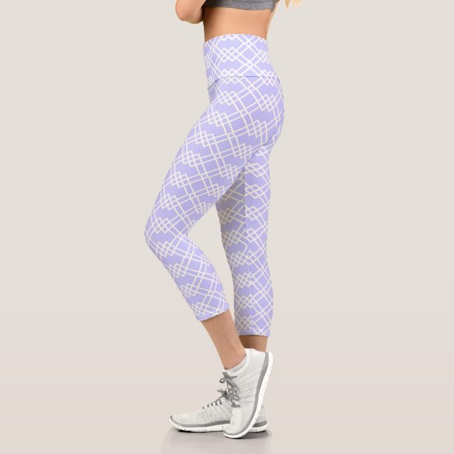 Leggings Capri Periwinkle de luz geométrica de Entramado moderno  (Izquierda)