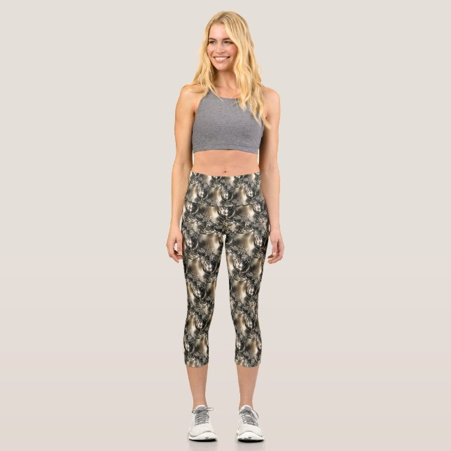 Leggings Capri Perlas doradas (Anverso)