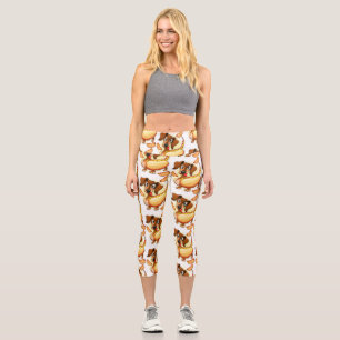 Leggings Capri Perro caliente de Dachshund