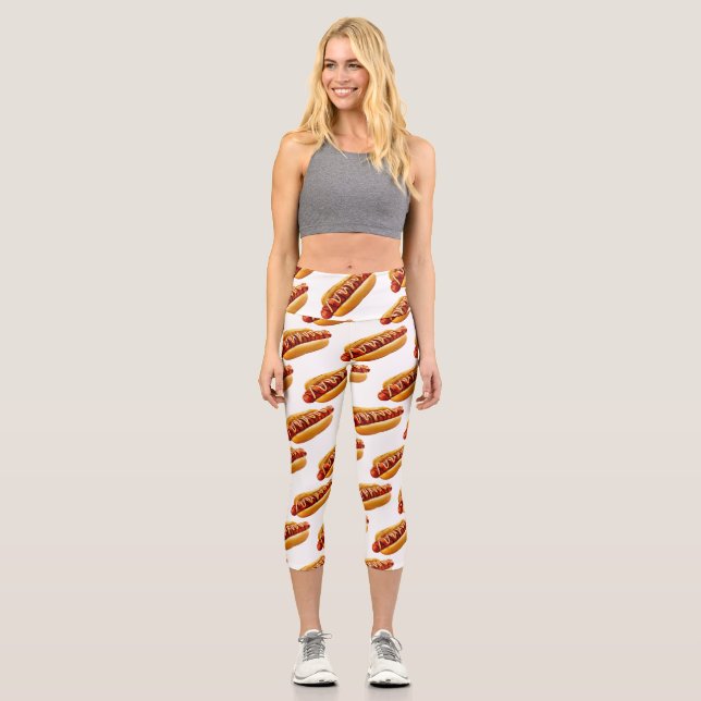 Leggings Capri perro caliente de SlipperyJoe's con ambiente de ba (Anverso)