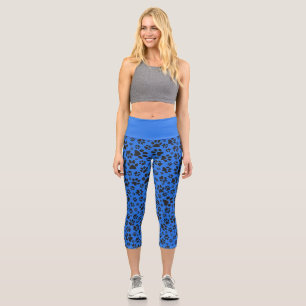 Leggings Capri Perro Paws Black & White Polka Dot (Punto de polka