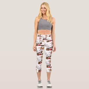 Leggings Capri Personaje de Navidades divertidos y desconcertados