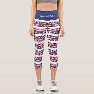 Leggings Capri ¡Personalizable   Patriótico   BANDERA DE LA UNIÓN