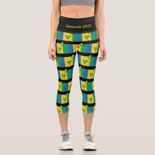 Leggings Capri Personalizable Patriótico BANDERA DE SAN VICEN