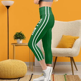 Leggings Capri Personalización de nombre Personalizado White Fore