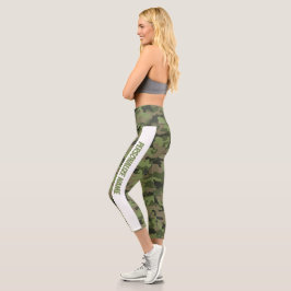 Leggings Capri PERSONALIZACIÓN del camuflaje verde de luz suave