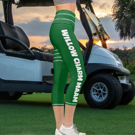 Leggings Capri Personalización del verde de los bosques Mascota b