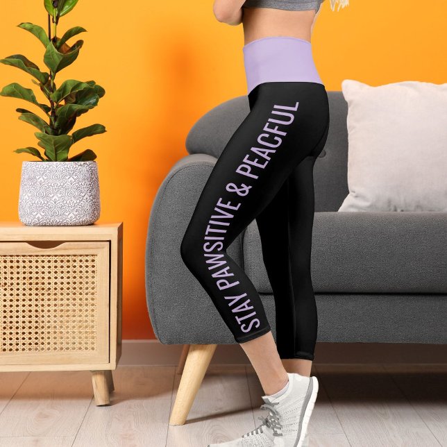 Leggings Capri Personalización Mascotas Purple Black Grunge Edgy  (Subido por el creador)