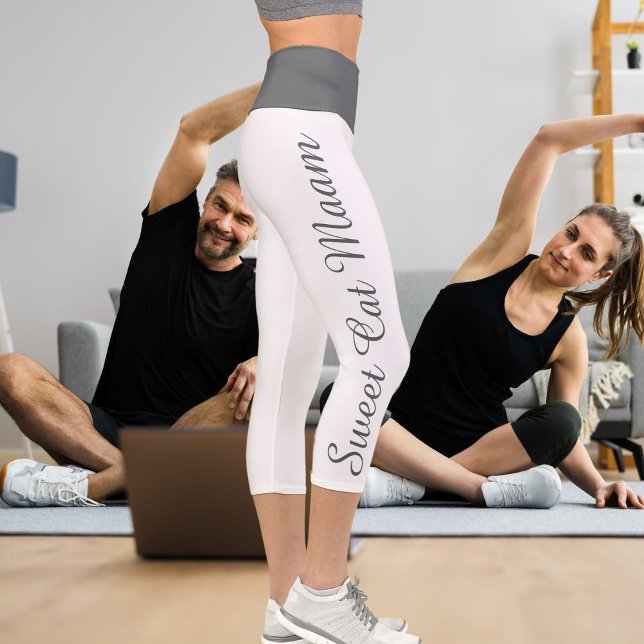 Leggings Capri Personalizado blanco gris oscuro personalizado  de (Subido por el creador)