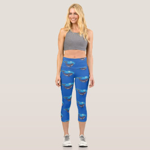 Leggings Capri Personalizado caprichoso de ballenas y terneros