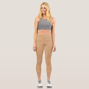 Leggings Capri Personalizado Capris De Alta Voluntad - Arena Cáli