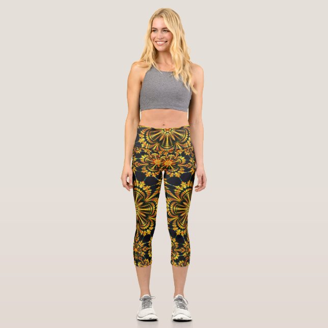 Leggings Capri Personalizado Capris de alto deseo hecho con cuida (Anverso)