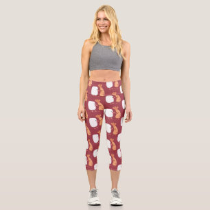 Leggings Capri Personalizado de amigos de la pradera de arroz dul