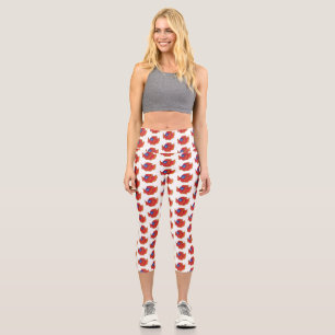 Leggings Capri Personalizado de betas de pescado de los cimbros