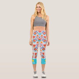Leggings Capri Personalizado de Flores Coloridas para la impresió