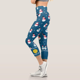 Leggings Capri Personalizado de invierno divertida con papel pica
