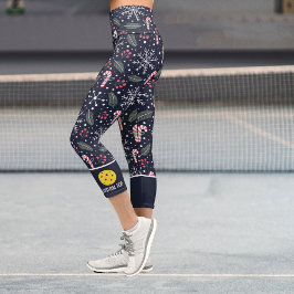 Leggings Capri Personalizado de Navidades de invierno de impresió