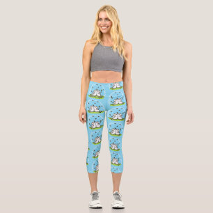 Leggings Capri Personalizado de ovejas y mariposas