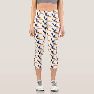 Leggings Capri Personalizado de pájaro safari de buey amarillo di