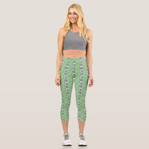 Leggings Capri Personalizado lindo rhino kung fu personalizado