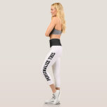 Leggings Capri Personalizado personalizado hecho<br><div class="desc">Fácil de personalizar las leggings hechas por Personalizado de Ricaso - agregar su propio texto - cambiar el color de fondo y el color y fuente del texto haciendo clic en personalizar > personalizar más</div>