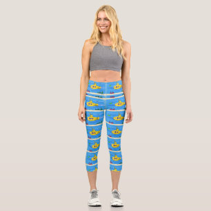 Leggings Capri Personalizado submarino feliz