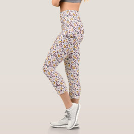 Leggings Capri Personalizar de patrón botánico