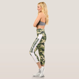 Leggings Capri PERSONALIZAR el Camuflaje Verde fuerte