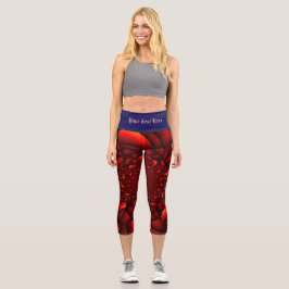 Leggings Capri Petalo azul negro rojo