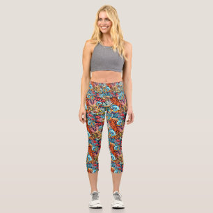 Leggings Capri Pez Tropical Colores Verano Vibraciones