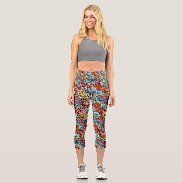 Leggings Capri Pez Tropical Colores Verano Vibraciones (Anverso)