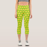 Leggings Capri Pickleball Player Pickleball Pattern Green brillan<br><div class="desc">Destacar en la cancha con estas divertidas leggings capri de pickleball con una banda de alta cintura.  Super cómodos y lindos estos son perfectos para los jugadores de torneos,  los jugadores de rec y simplemente pasar el rato.</div>