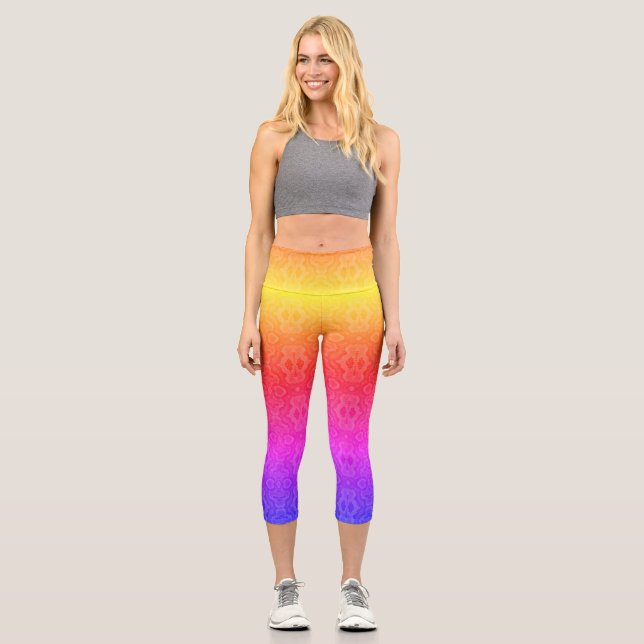 Leggings Capri Piel de serpiente arcoiris (Anverso)