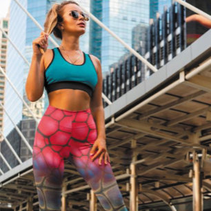 Leggings Capri Piel de serpiente colorida