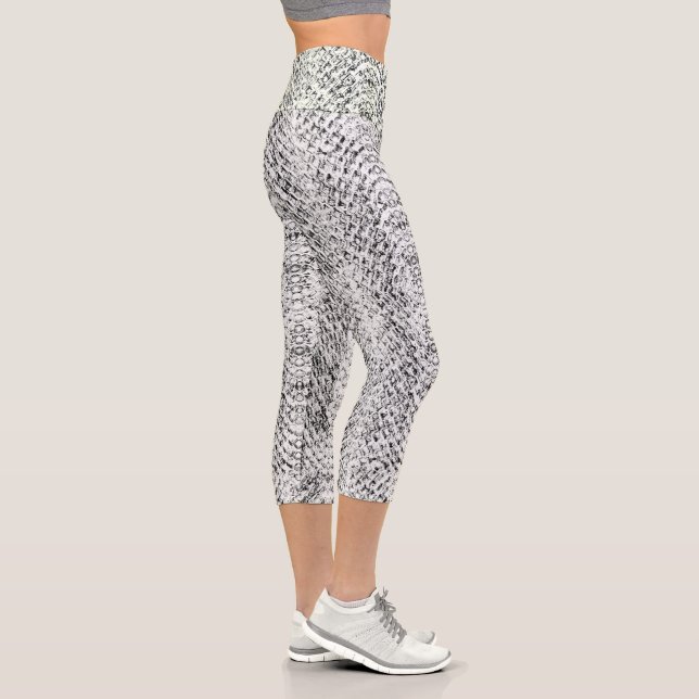 Leggings Capri Piel de serpiente Viper Blanco (Derecha)