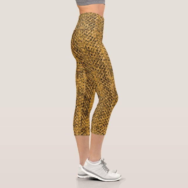 Leggings Capri Piel de serpiente Viper Gold (Derecha)