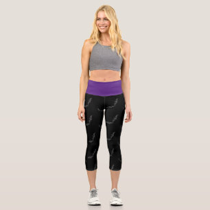 Leggings Capri Piernas Black Halloween/bat Capri
