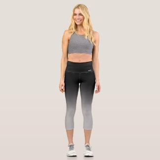 Leggings Capri Piernas Capri de gradiente negro Breath_Zone