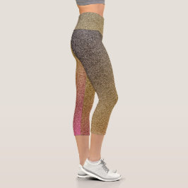 Leggings Capri Piernas capri de gradientes Purpurinas de gradient