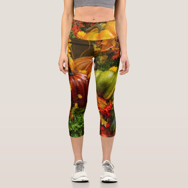 Leggings Capri Piernas capris de grupo otoñal (Anverso)