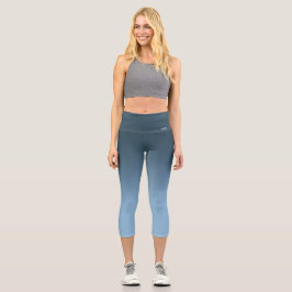 Leggings Capri Piernas de Capri de gradiente Blu de Breath_Zone
