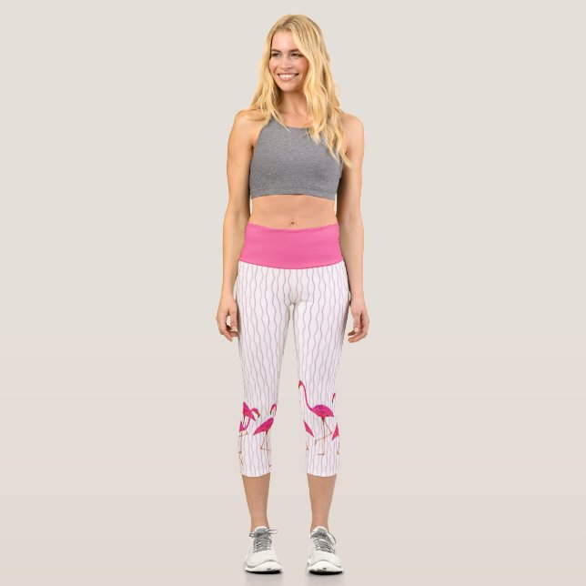 Leggings Capri Piernas de Capris Flamingo Rosado (Anverso)