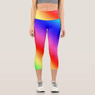 Leggings Capri Piernas de gradiente de gradiente afilado