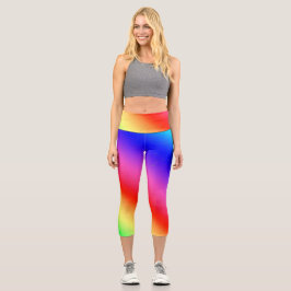 Leggings Capri Piernas de gradiente de gradiente afilado