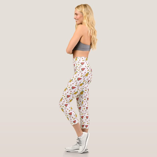 Leggings Capri piña divertida (Izquierda)