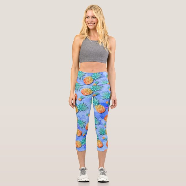Leggings Capri Piñas. Pintura. Fiesta. (Anverso)