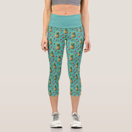 Leggings Capri Pineapple Cherry Bliss