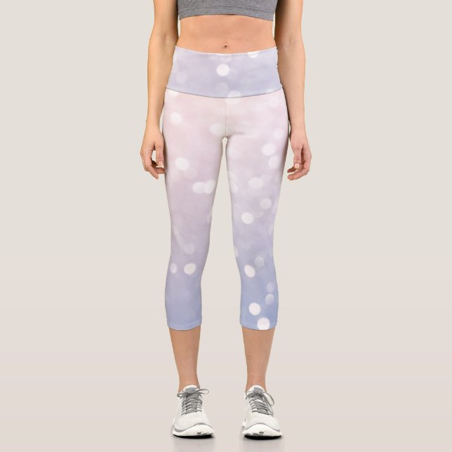 Leggings Capri Pink Blue Pastel brillante bokek Resumen (Anverso)